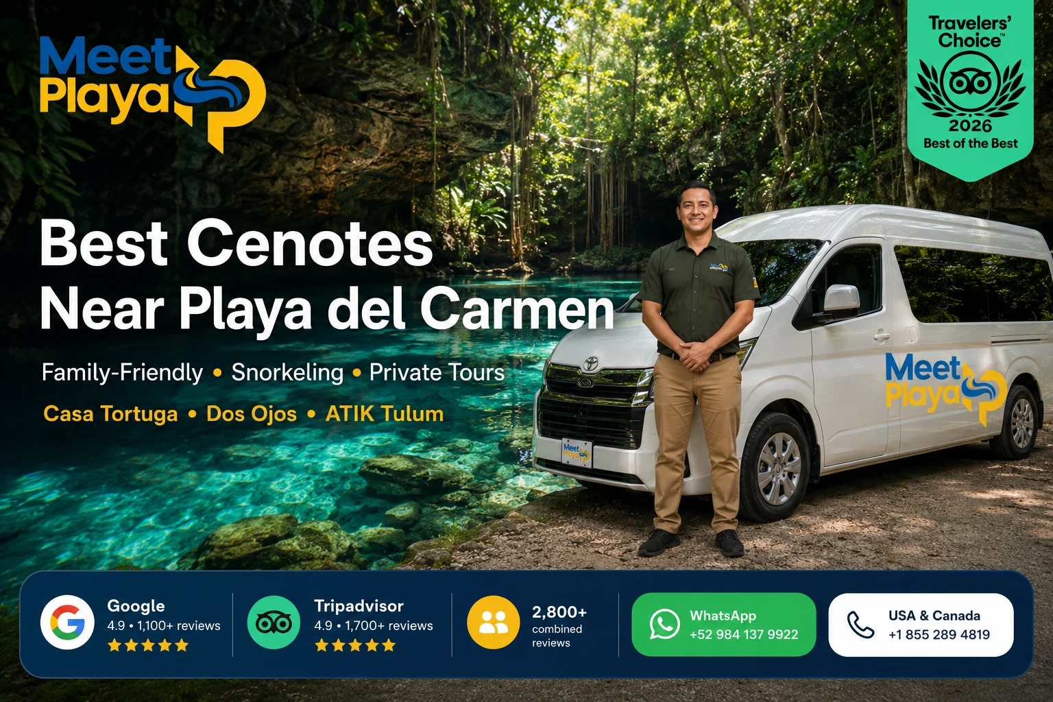 Best Cenotes Near Playa del Carmen: Swimming, Snorkeling & Private Tours