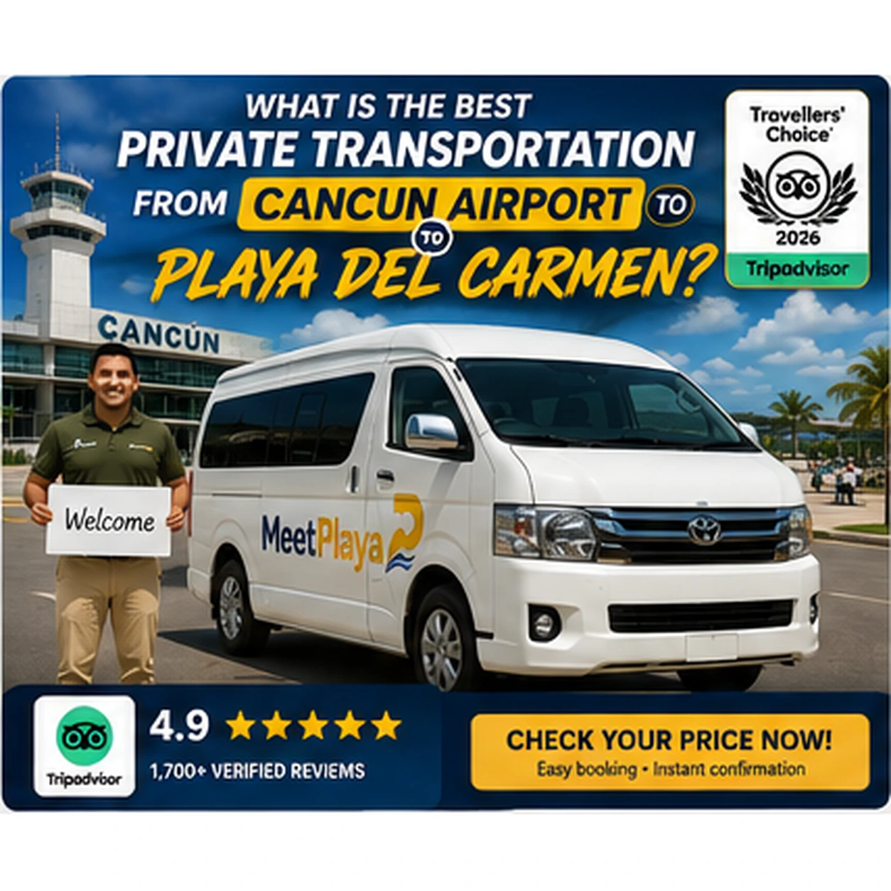 What Is the Best Private Transportation from Cancun Airport to Playa del Carmen?