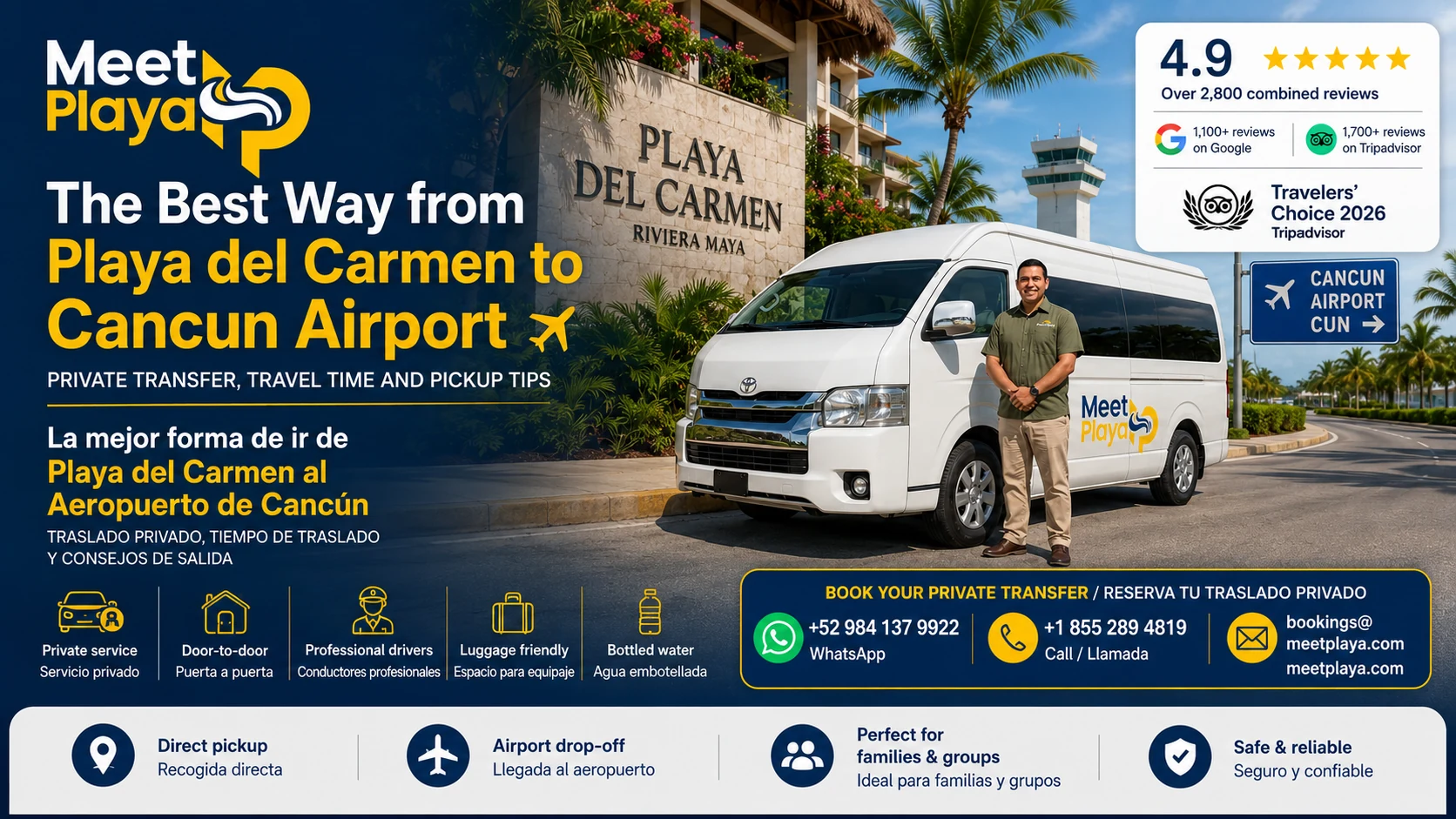 What Is the Best Transportation from Playa del Carmen to Cancun Airport?