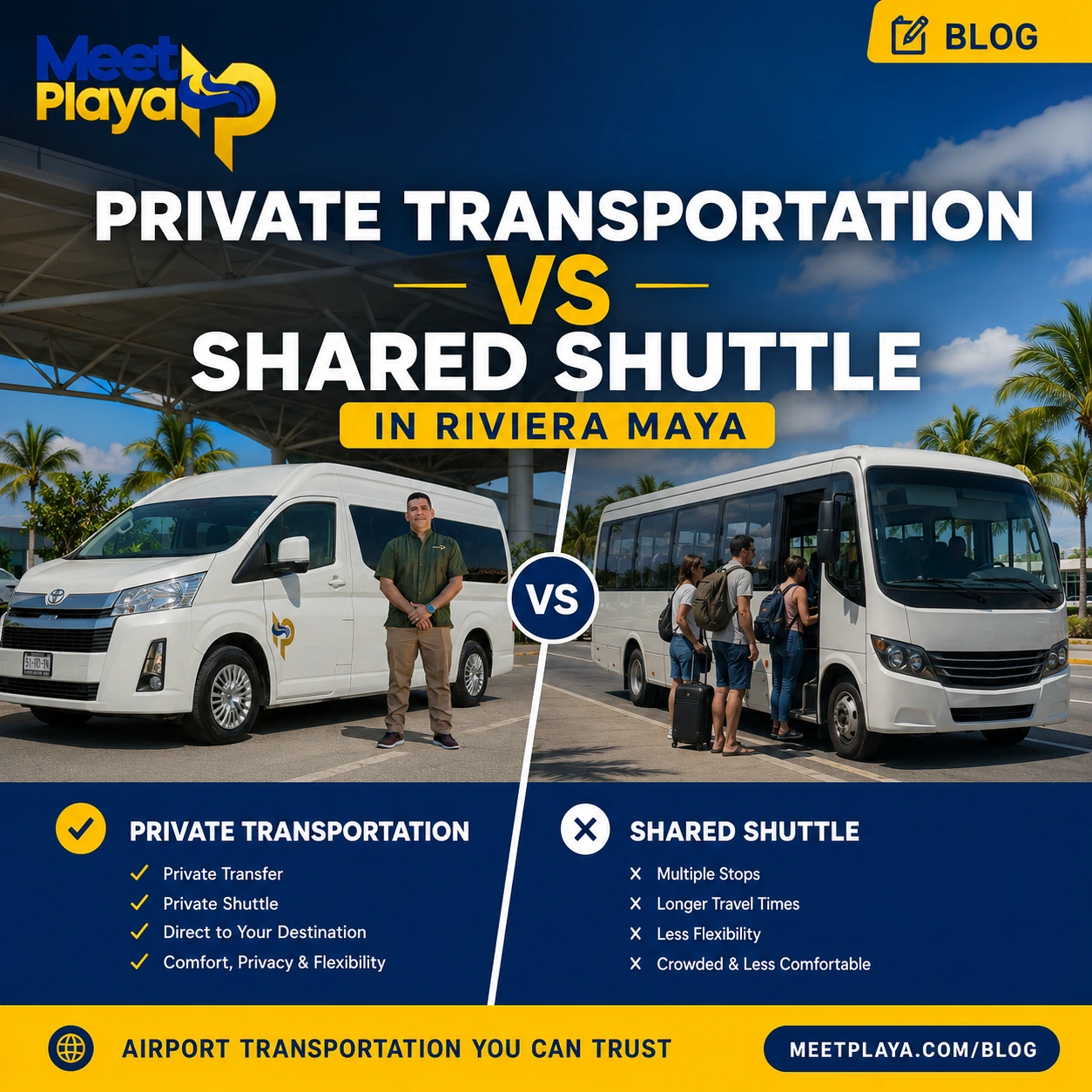 Private Transportation vs Shared Shuttle in Riviera Maya: Which Is Better?