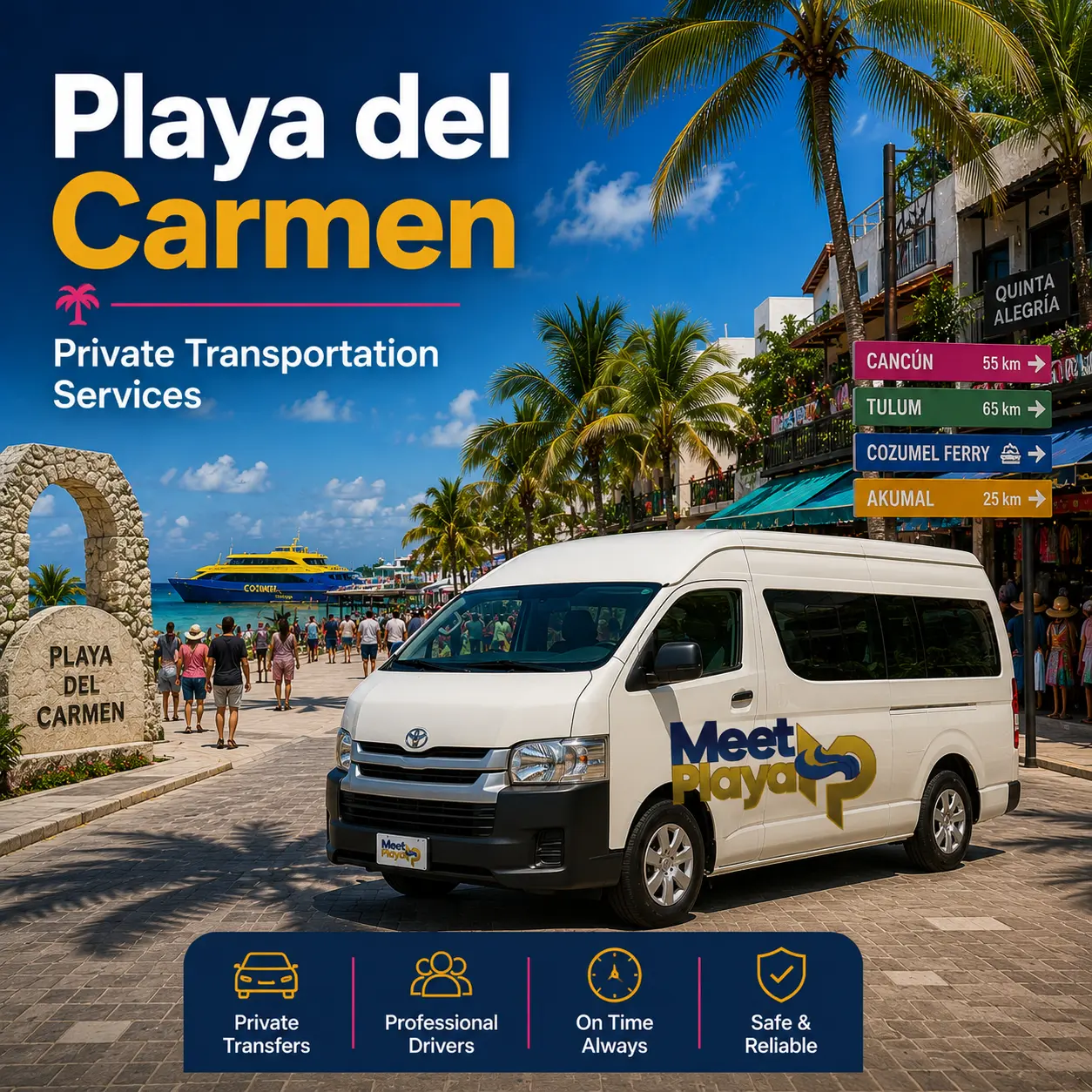 Private Playa del Carmen transportation service by MeetPlaya