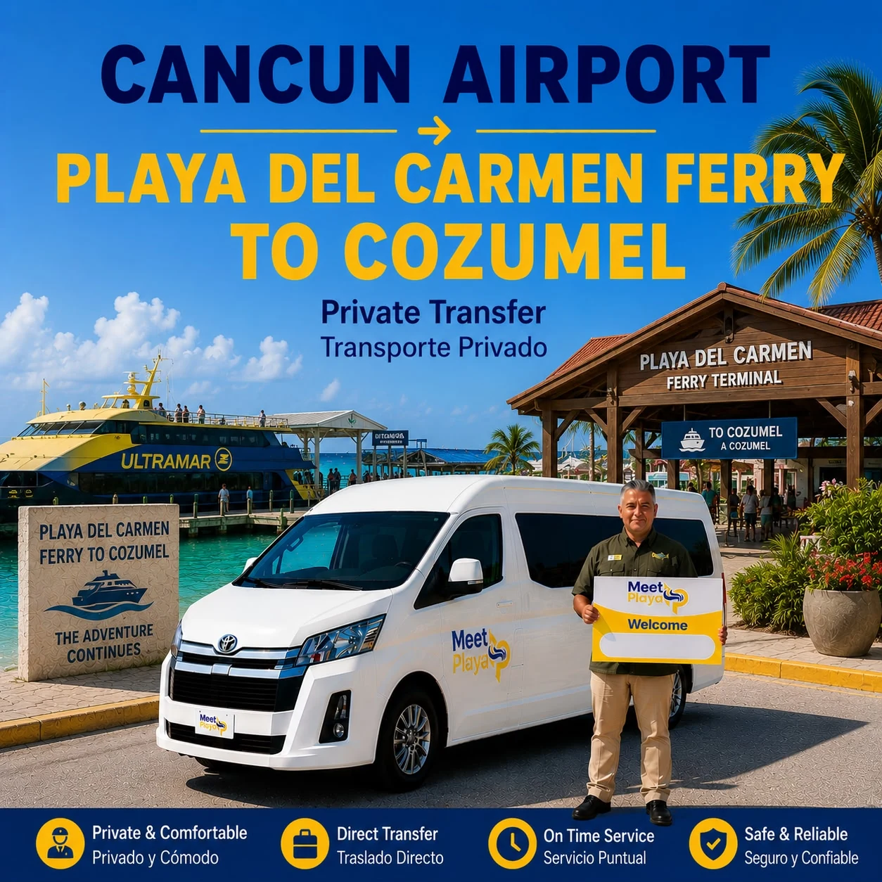 Cancun Airport to Cozumel Private Transfer