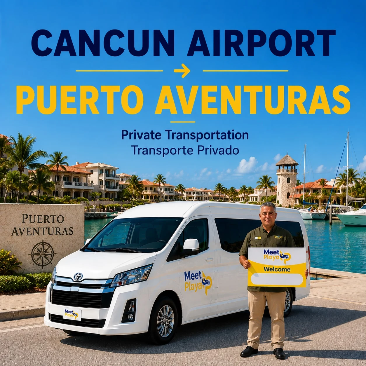 Cancun Airport to Puerto Aventuras Private Transportation
