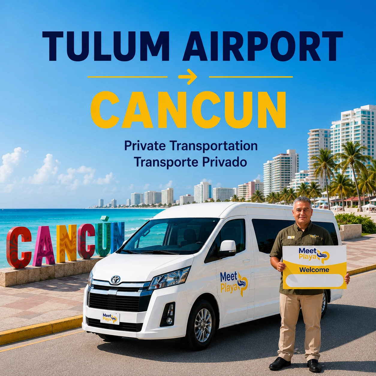 Tulum Airport to Cancun Private Transportation