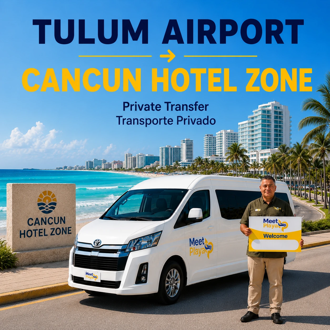 Tulum Airport to Cancun Hotel Zone Private Shuttle