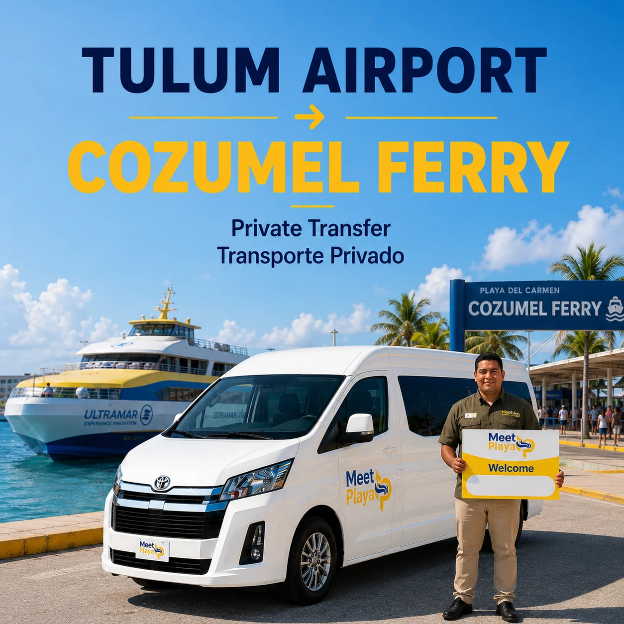 Tulum Airport to Cozumel Private Shuttle