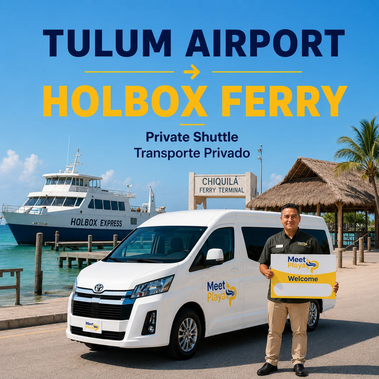 Tulum Airport to Holbox Private Transportation