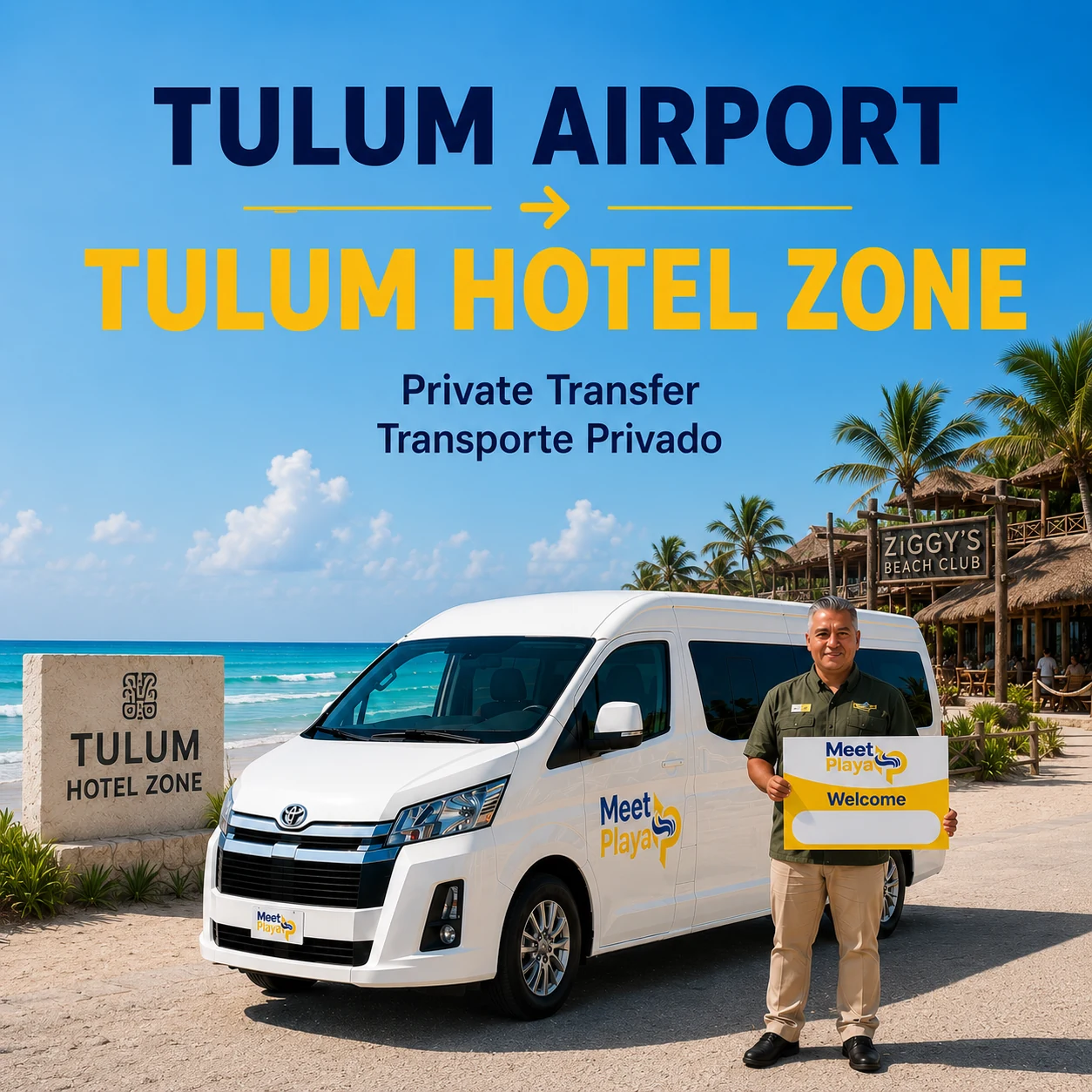 Tulum Airport to Tulum Hotel Zone Private Transfer