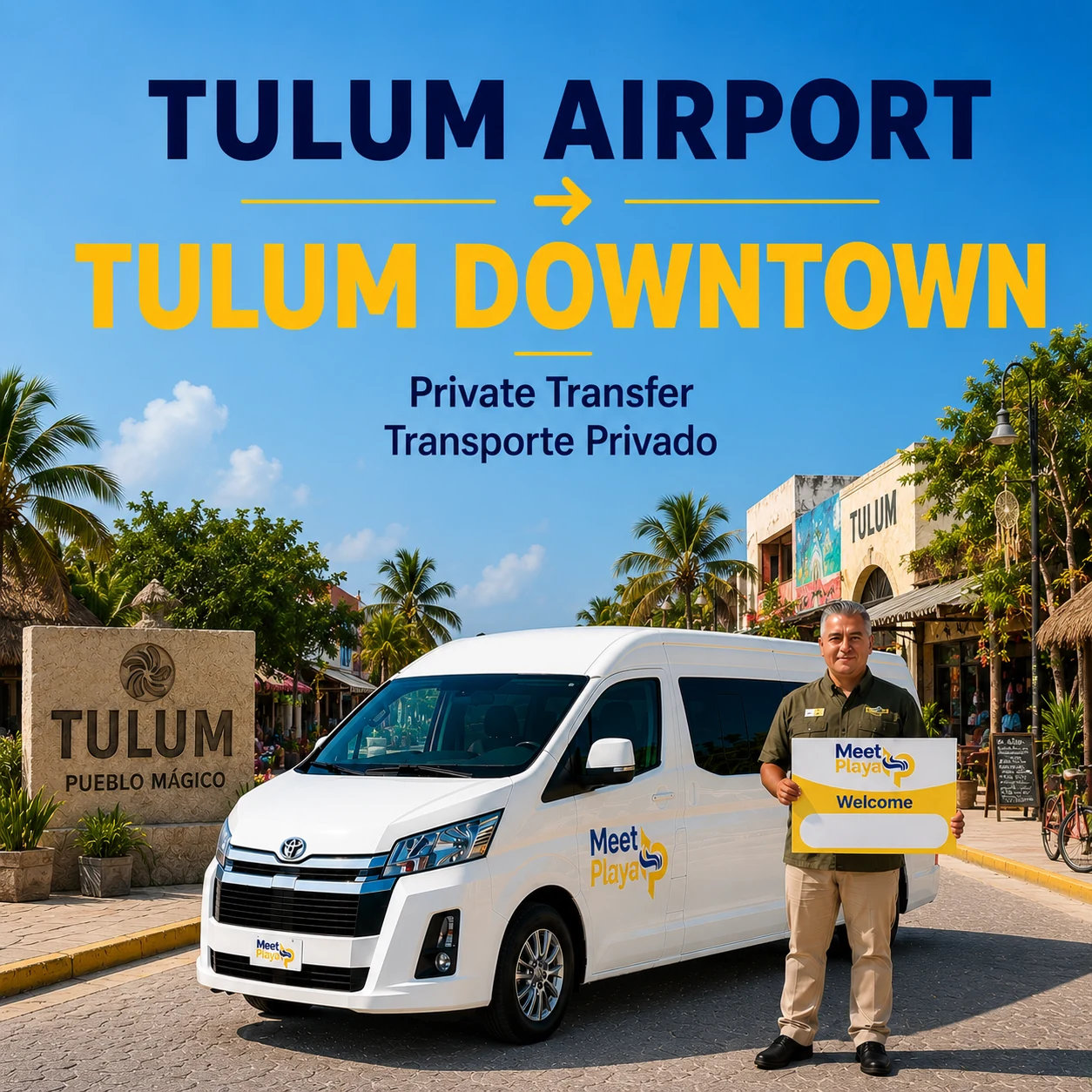 Tulum Airport to Downtown Tulum Private Transportation