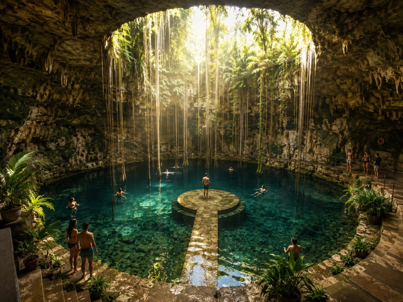 Entrada al cenote Suytun