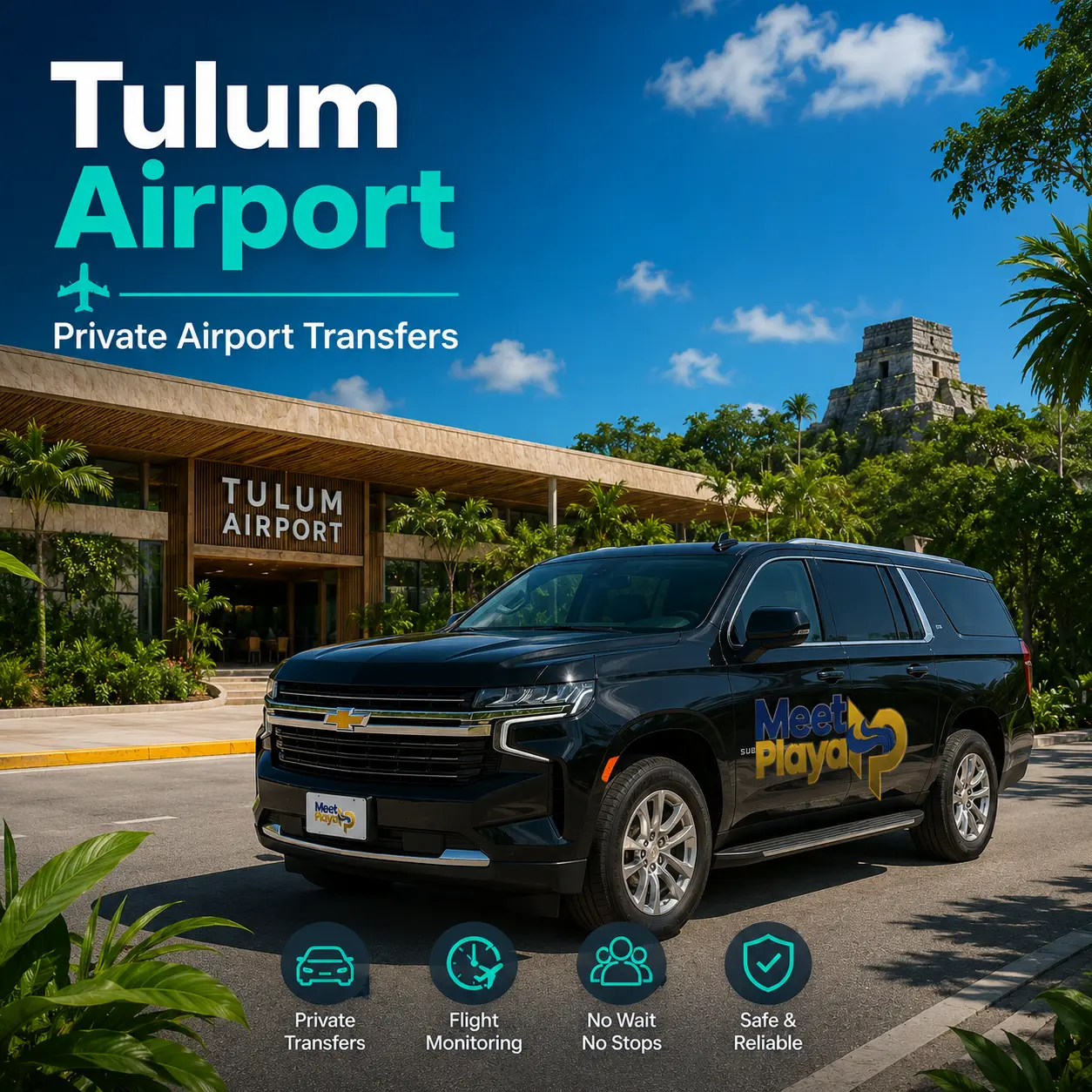 Tulum Airport transportation service by MeetPlaya